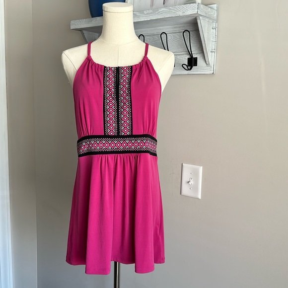 Michael Kors Keyhole Pattern Detail Pink Halter Top - Picture 1 of 10